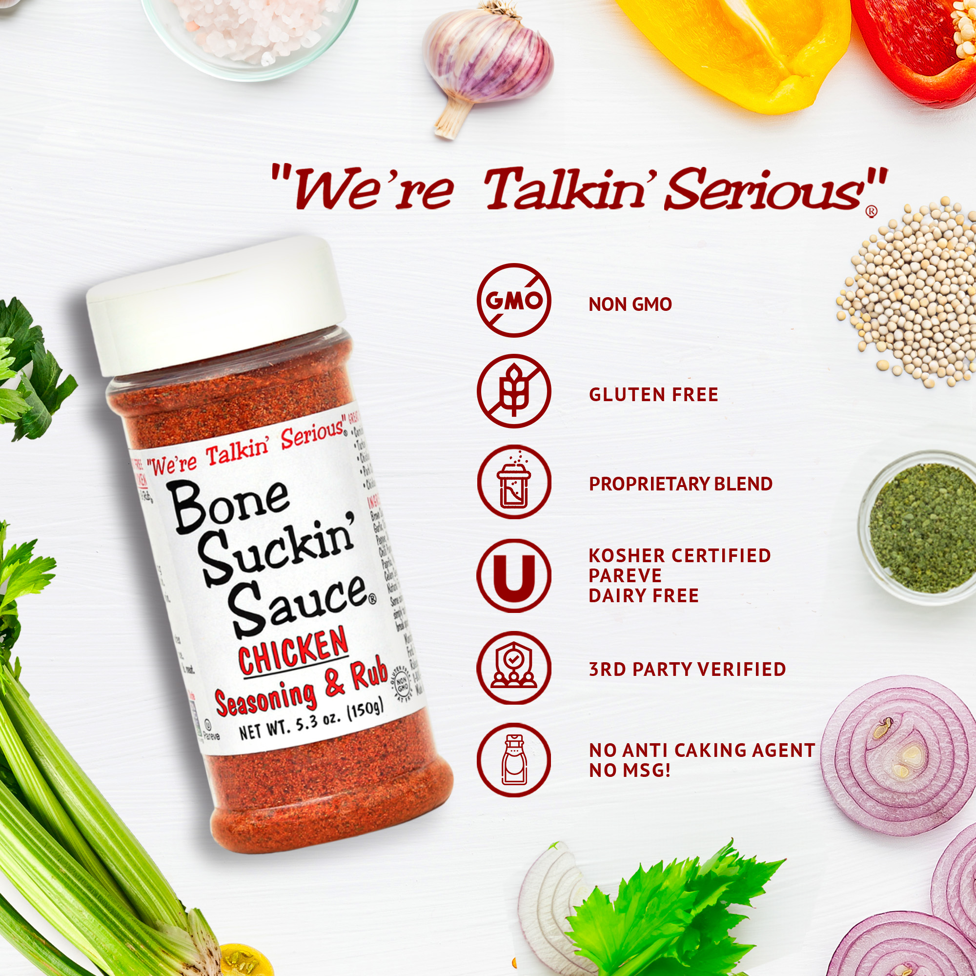 Bone Suckin' Chicken Seasoning & Rub 5.8 oz