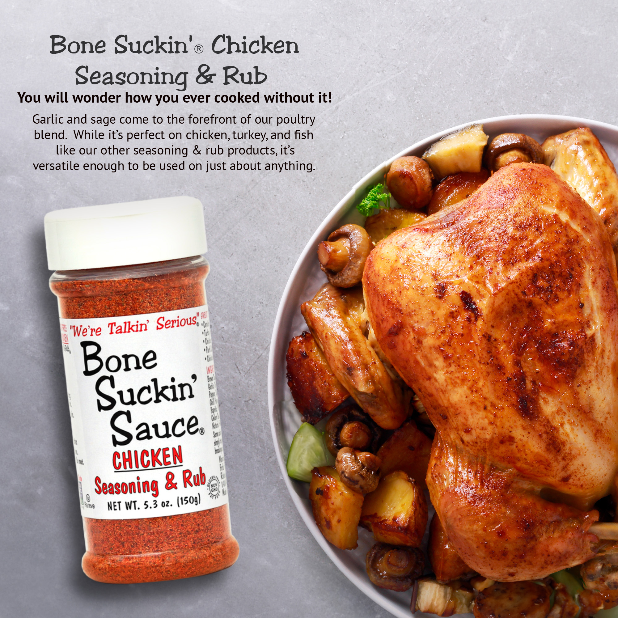 Bone Suckin’® Chicken Seasoning & Rub – Poultry Dry Rub (5.3 oz Jar) - Image 6