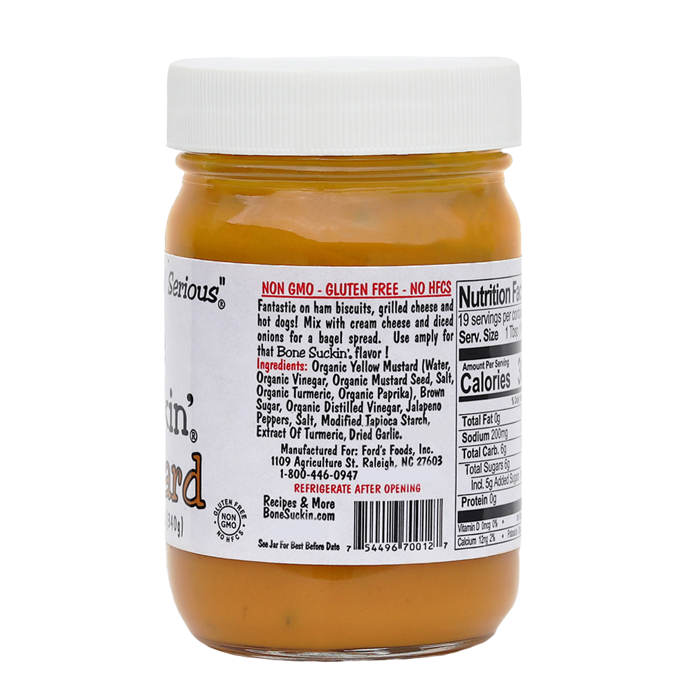 Bone Suckin'® Sweet Spicy Mustard, 12 oz in Glass Bottle - Image 3