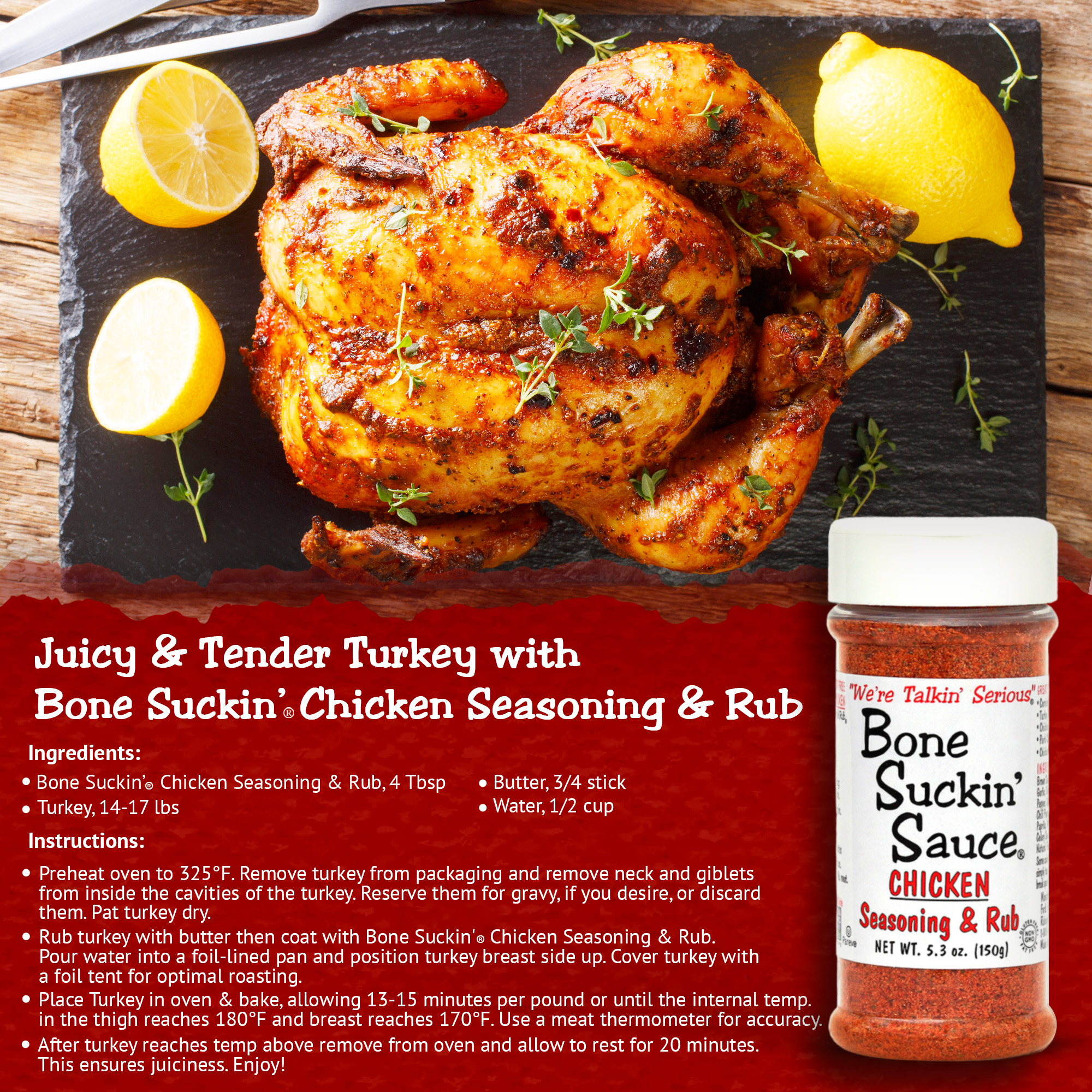 Bone Suckin’® Chicken Seasoning & Rub – Poultry Dry Rub (5.3 oz Jar) - Image 9