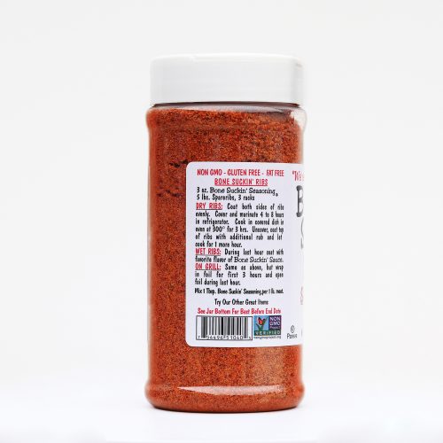 Bone Suckin' Seasoning & Rub, Original, 11.4 oz - Side of Label