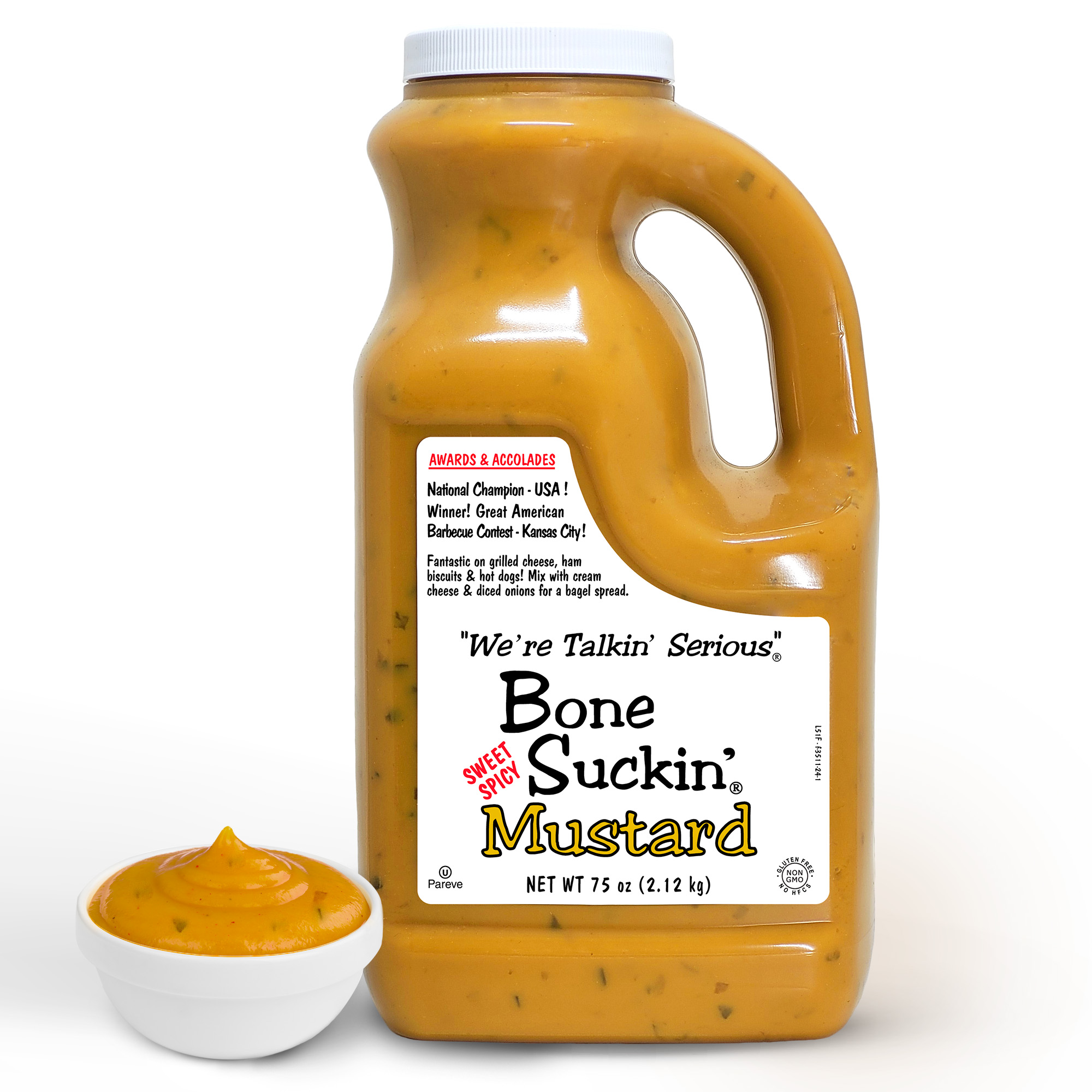 Bone Suckin' Mustard Sweet Spicy 75 oz. Jug