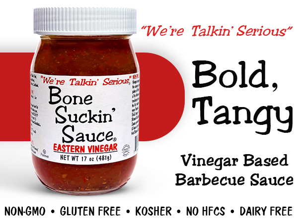 Bone Suckin' Sauce Eastern Vinegar - Bold, Tangy Vinegar Based Barbecue Sauce